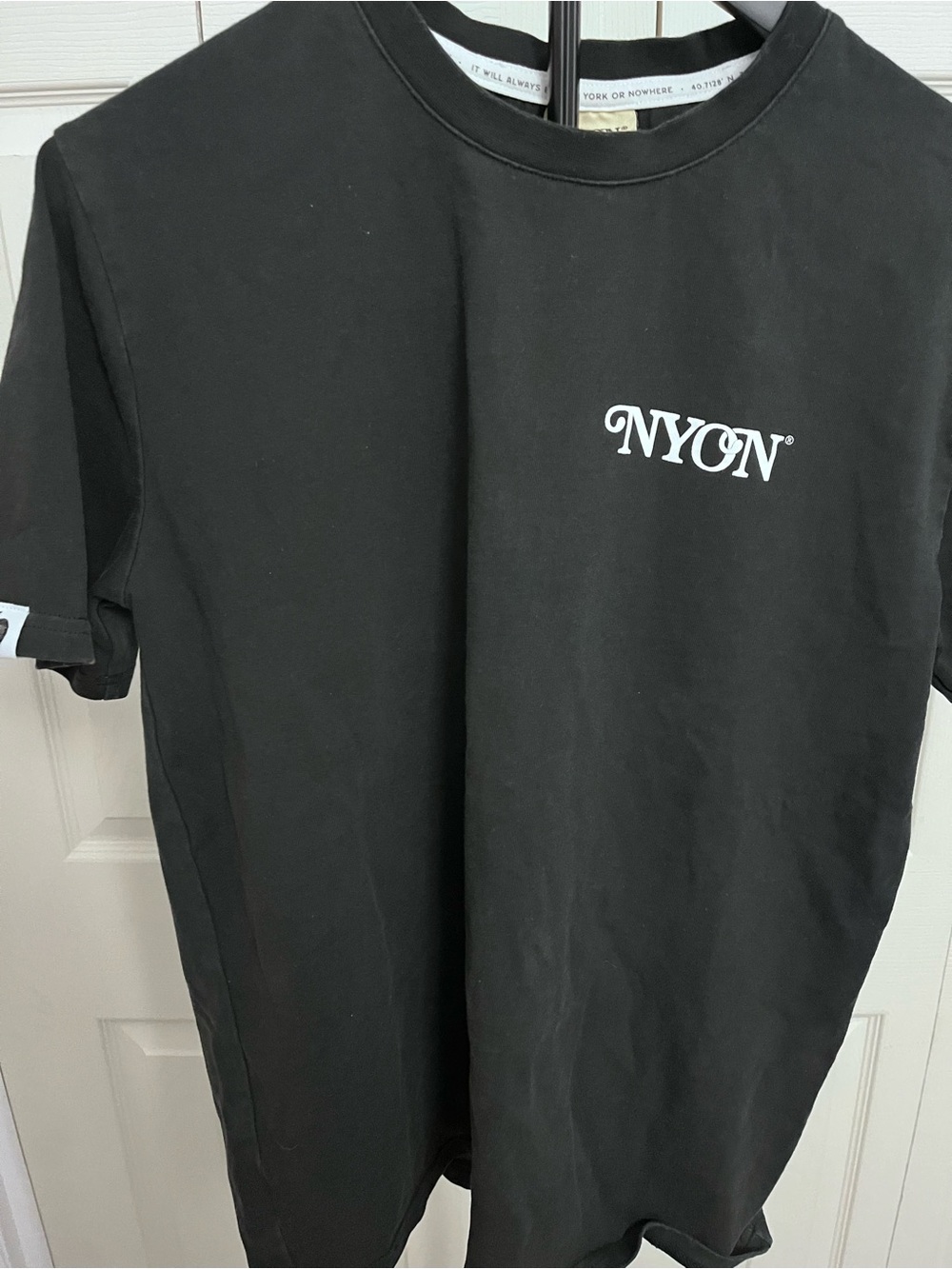 NYON Black Short Sleeve Logo Tee for Women